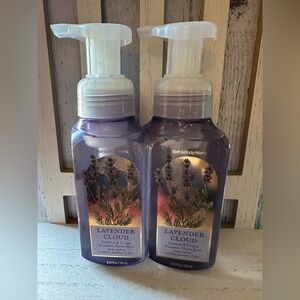 Bath & Body Works LAVENDER CLOUD Gentle & Clean Foaming Hand Soap Set Lot of 2